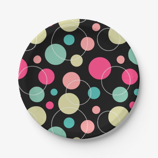Spots and Circles 150816 Papieren Bordje (Voorkant)