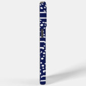 Spots and Stripes 2 - Blue and White Case-Mate iPhone Case (Achterkant / Rechts)