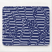 Spots and Stripes 2 - Blue and White Muismat (Voorkant)