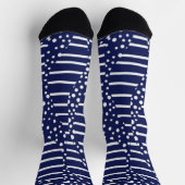Spots and Stripes 2 - Blue and White Sokken (Top)