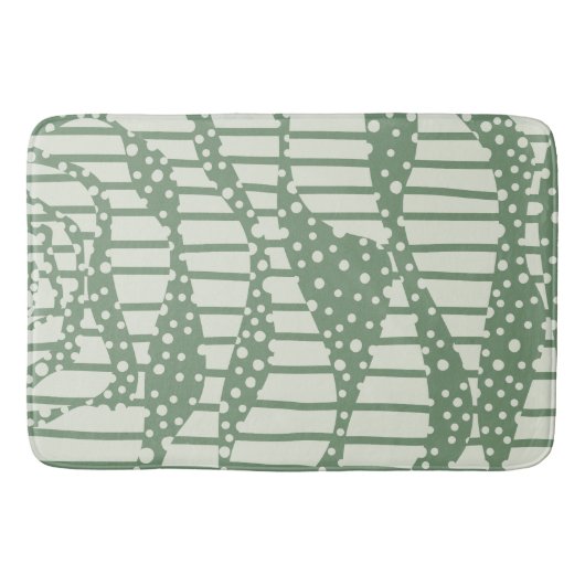 Spots and Stripes 2 - Green Badmat (Voorkant)