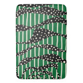 Spots and Stripes 2 - Green, Cream and Black Badmat (Voorkant Verticaal)