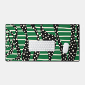 Spots and Stripes 2 - Green, Cream and Black Bureaumat (Keyboard & Muis)