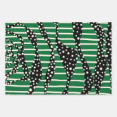 Spots and Stripes 2 - Green, Cream and Black Inpakpapier Vel (Voorkant)