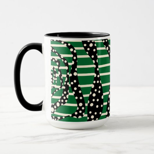 Spots and Stripes 2 - Green, Cream and Black Mok (Links)