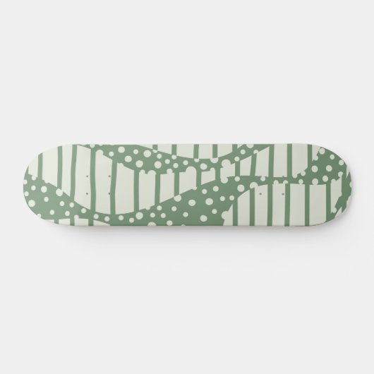 Spots and Stripes 2 - Green Persoonlijk Skateboard (Horizontaal)
