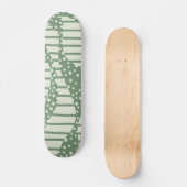 Spots and Stripes 2 - Green Persoonlijk Skateboard (Voorkant)