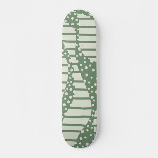 Spots and Stripes 2 - Green Persoonlijk Skateboard (Voorkant)