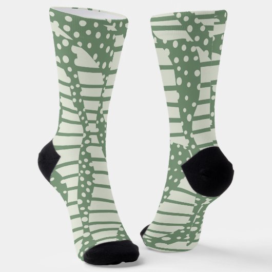 Spots and Stripes 2 - Green Sokken (Gebogen)