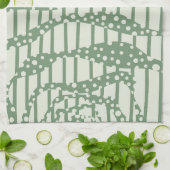 Spots and Stripes 2 - Green Theedoek (Gevouwen)