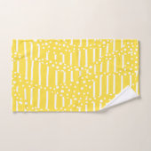 Spots and Stripes 2 - Lemon Yellow and White Bad Handdoek (Handdoek)