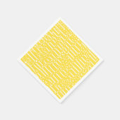 Spots and Stripes 2 - Lemon Yellow and White Servet (Hoek)