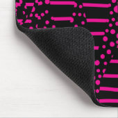 Spots and Stripes 2 - Magenta en Black Muismat (Hoek)