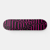 Spots and Stripes 2 - Magenta en Black Persoonlijk Skateboard (Horizontaal)