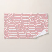 Spots and Stripes 2 - Roze en wit Bad Handdoek (Handdoek)