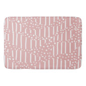 Spots and Stripes 2 - Roze en wit Badmat (Voorkant)
