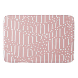 Spots and Stripes 2 - Roze en wit Badmat