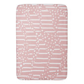Spots and Stripes 2 - Roze en wit Badmat (Voorkant Verticaal)
