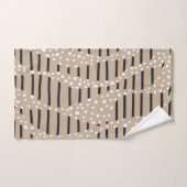 Spots and Stripes 2 - Taupe, Black en White Bad Handdoek (Handdoek)