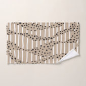 Spots and Stripes 2 - Taupe, Black en White Bad Handdoek (Handdoek)