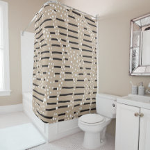 Spots and Stripes 2 - Taupe, Black en White