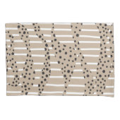 Spots and Stripes 2 - Taupe, Black en White Kussensloop (Voorkant-Links)