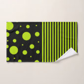 Spots and Stripes - Lime Green Bad Handdoek (Handdoek)