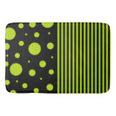 Spots and Stripes - Lime Green Badmat (Voorkant)