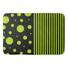 Spots and Stripes - Lime Green Badmat