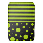 Spots and Stripes - Lime Green Badmat (Voorkant Verticaal)