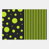 Spots and Stripes - Lime Green Inpakpapier Vel (Voorkant)