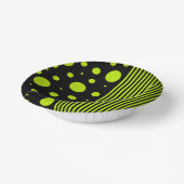 Spots and Stripes - Lime Green Papieren Kommen (Gebogen)