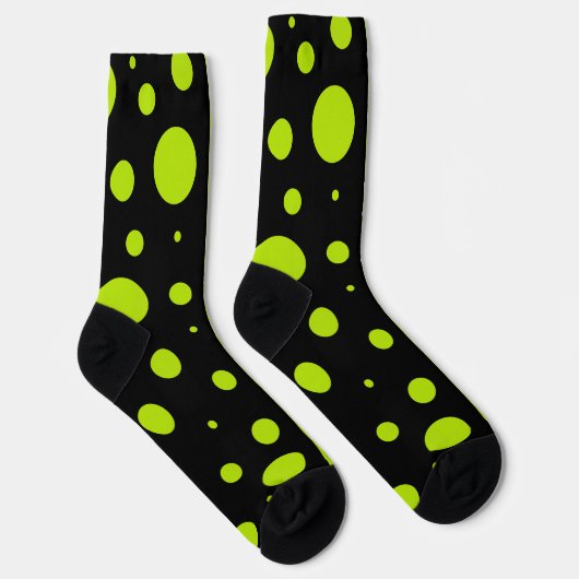 Spots and Stripes - Lime Green Sokken (Rechts)