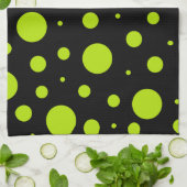 Spots and Stripes - Lime Green Theedoek (Gevouwen)