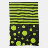 Spots and Stripes - Lime Green Theedoek (Verticaal)