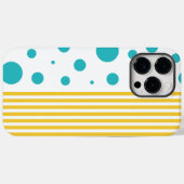 Spots and Stripes - Turquoise en Yellow Case-Mate iPhone Case (Achterkant (horizontaal))