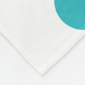 Spots and Stripes - Turquoise en Yellow Fleece Deken (Hoek)