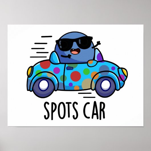 Spots Auto Grappig Sport Auto Pun Poster (Voorkant)