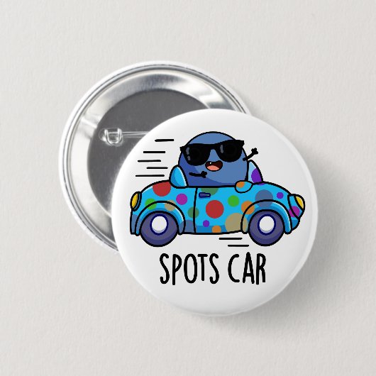 Spots Auto Grappig Sport Auto Pun Ronde Button 5,7 Cm (Voorkant /achterkant)