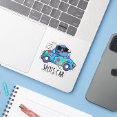 Spots Auto Grappig Sport Auto Pun Sticker (Laptop met iPhone)