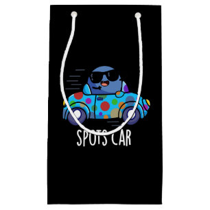 Spots Auto Grappig Sportwagen Pun Donker BG Klein Cadeauzakje