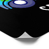 Spots Auto Grappig Sportwagen Pun Donker BG Poster (Hoek)