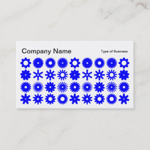 Spots - Blauw op wit Visitekaartje