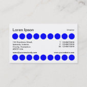 Spots - Blauw, zwart en wit Visitekaartje (Achterkant)