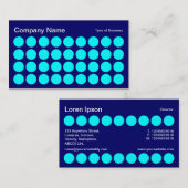 Spots - Cyaan, Dp Navy en White Visitekaartje (Voorkant / Achterkant)