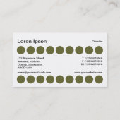 Spots - Deep Olive, Zwart en Wit Visitekaartje (Achterkant)