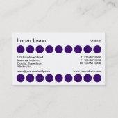 Spots - Deep Paars, Black en White Visitekaartje (Achterkant)