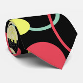 Spots en cirkels stropdas (Opgerold)