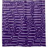 Spots en strepen 2 - Paars Douchegordijn (Voorkant)
