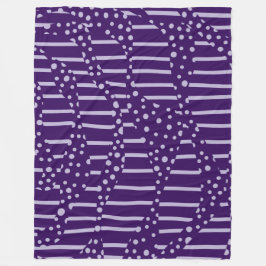 Spots en strepen 2 - Paars Fleece Deken